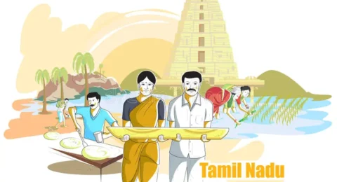 people-culture-tamil-nadu-india-easy-to-edit-vector-illustration-71290679